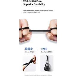 Кабель Usams US-SJ522 U71 USB-C to Lightning 20W 2m Black (SJ522USB01) [153989] - мініатюра 5