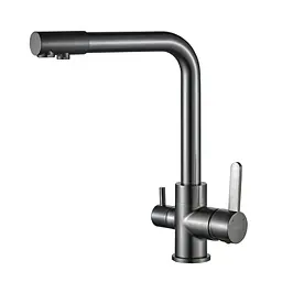 Змішувач для кухні під осмос Globus Lux GLLR-0444-11-graphite Чорний матовий - мініатюра 2