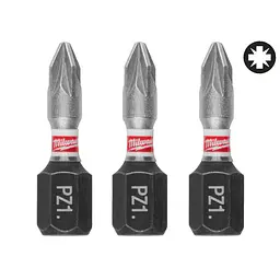 Біта SHOCKWAVE MILWAUKEE, PZ1, 25мм, (3шт)