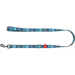Повідець для собак Waudog Nylon Етно синій, 122 х2, 5 см, різнокольоровий - мініатюра 2