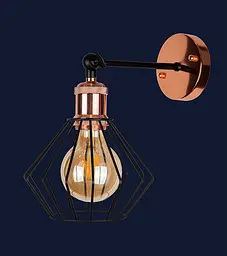 Бра в стилі лофт Levistella 907W020F-1 BK+GD - мініатюра 2