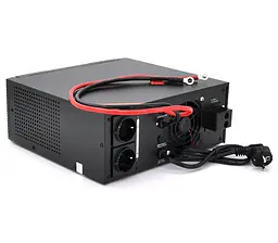 Джерело безперебійного живлення (ДБЖ) UPS Brazzers BRZSOLAR600 з правильною синусоїдою гібридне 600VA/500W 12V струм заряду 10/20A - мініатюра 2