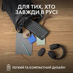 Клавіатура Logitech K380s Pebble Keys 2 Tonal Graphite (6915629) - мініатюра 5