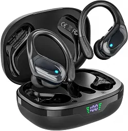 Bluetooth-навушники 5.4 з ENC, 4 мікрофонами, захистом IP7 та автономністю до 75 годин - мініатюра 1