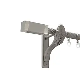 Карниз Orvit Квадро металевий однорядний ретро скручена труба кільце металеве Сатин 25 мм 300 см (00-00016834)