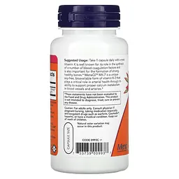 Вітаміни та мінерали NOW Vitamin K2 (MK7) 100 mcg, 120 вегакапсул - мініатюра 3