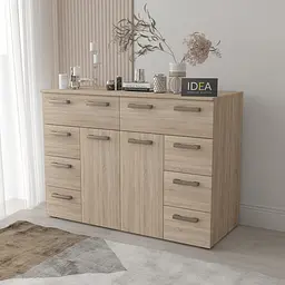 Комод на 8 шухляд з дверима Idea ТКБ-381 Дуб сонома