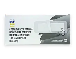 Пов'язка на нетканій основі PINNA стерильна пластирна ПіннаПед з іонами срібла 25 шт. 9х25 см