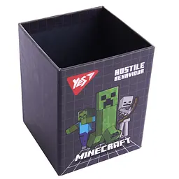 Стакан для письмового приладдя YES Minecraft 8х8х10 см Різнокольоровий (708332) - мініатюра 2