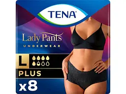 Підгузки для дорослих TENA Plus р.L 8шт Lady Pants Black