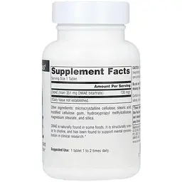 Бітартрат диметиламіноетанолу Source Naturals DMAE 351 мг 100 таблеток - мініатюра 2