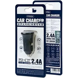 Автомобільний зарядний пристрій Proda Paul PD-C27 (2USB 2.4A) Black (PD-C27-BK) - мініатюра 2
