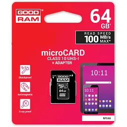 Карта пам'яті Goodram 64GB microSDXC Class 10 (M1AA-0640R12) - мініатюра 5