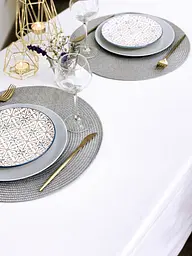 Скатертина Ecotton DUCK 150х170 см водовідштовхувальна білого кольору White 23126 (23126) - мініатюра 2