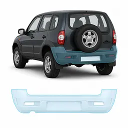Антигравійна захисна бронеплівка за лекалами для Chevrolet Niva I facelift 2009-2020 - задній бампер