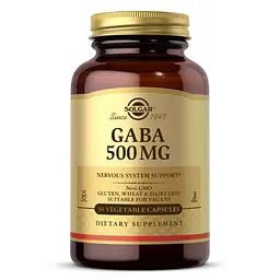 Амінокислота GABA 500 mg, 50 вегакапсул Solgar fit0018681