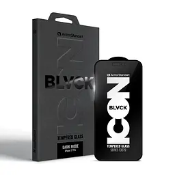 Захисне скло антишпигун для Apple iPhone 17 Pro, Dark Mode BI, приватне затемнене скло, 2.5D, з фільтром конфіденційності, протиударне 9H, з рамкою, з олеофобним і жировідштовхуючим покриттям, ArmorStandart (ARM86629)