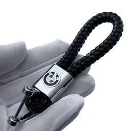 Стильний шкіряний брелок з логотипом BMW - мініатюра 2
