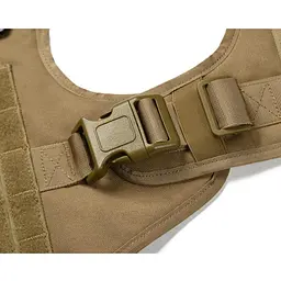 Шлейка для собак Harness K9 Long, металева пряжка фастекс і система MOLLE, Коричневий, L - мініатюра 6