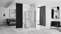 Душова кабіна Rea Punto 80x80 REA-K0863, Хром, Універсальна, прозорий - мініатюра 6