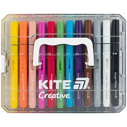 Маркери акрилові Kite Creative з рідкими чорнилами 36 шт. (K-1163) - мініатюра 2