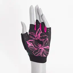 Рукавички для фітнесу MAD MAX Flower Power MFG 770, Black/Pink - S - мініатюра 2