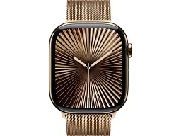 Смарт-годинник Apple Watch Series 10 GPS + Cellular 46mm Gold Titanium Case w. Gold Milanese Loop - M/L (MX003) - мініатюра 2