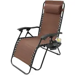 Шезлонг крісло пляжне Jumi Zero Gravity Brown
