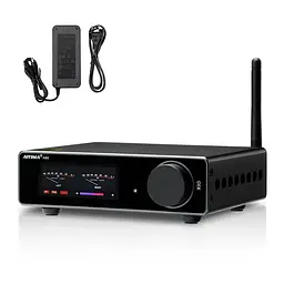 Підсилювач звуку AIYIMA A80 black + блок живлення 48V Bluetooth 5.1, AUX, 300Wx2 (TPA3255)