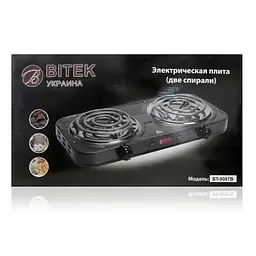Електроплита 2 спіралі 2000Вт 138мм XPRO BT-9087B (42126-BT-9087B_442) - мініатюра 5