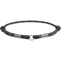 Шнурок для адресника Waudog Smart ID, світловідбиваючий, М, довжина 42-76 см, чорний