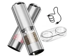 Млинок для спецій Circle Joy Electric Salt and Pepper Grinder Set