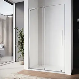 Двері у нішу Koer Walk-In розсувні Sr SD07-120x200-L-TR-01 прозоре скло Easy Clean 8мм Хром KR5686, Ліва, прозорий, хром - мініатюра 2