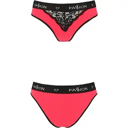 Трусики з широкою гумкою та мереживом Passion Panties ed/black L - мініатюра 2