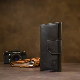 Чоловіче шкіряне портмоне GRANDE PELLE 10х19,5х2,5 см acs0022430 - мініатюра 7