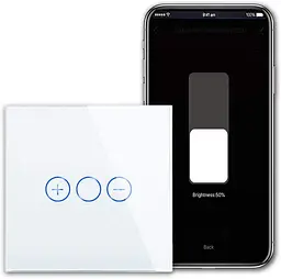 Перемикач CNBINGO WLAN для затемнюваних світлодіодних ламп — Smart Touch Light Switch Працює з Alexa, Google Assistant