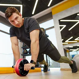 Ролик для пресу подвійний Gymtek червоний - мініатюра 7