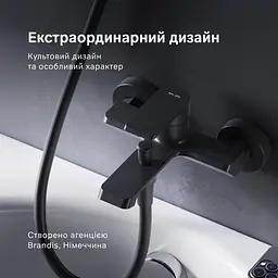 Змішувач для ванни AM.PM Flash black matt F9H10022 - мініатюра 3