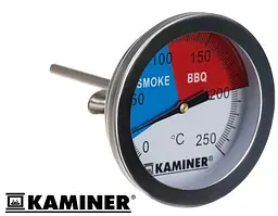 Термометр для барбекю, гриля та коптильні Kaminer PK006 1881, 0–250 °C, аналоговий, з нержавіючої сталі - мініатюра 4