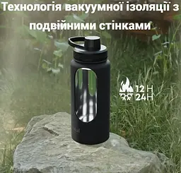 Пляшка для води Smartshake Bohtal Insulated Sports Bottle 960 ml/32 oz Pink металева з подвійною вакуумною ізоляцією (11280101) - мініатюра 6