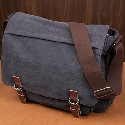 Чоловіча сумка для ноутбука з текстильним клапаном 21240 Vintage чорна
