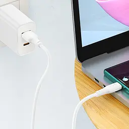 Дата кабель Hoco X93 Force USB to Type-C 27W (1m) White - мініатюра 8