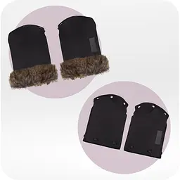 Рукавиці для коляски MoMi Muffins black чорні - мініатюра 3