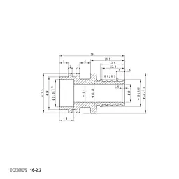 Трубка Г-подібна для приєднання радіатора Koer Ka.D16-500 - 16(2.2mm) x 15-500mm KR4904 - мініатюра 2