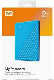 Зовнішній жорсткий диск WD My Passport 2 TB Blue [WDBYVG0020BBL-WESN] [68593] - мініатюра 4