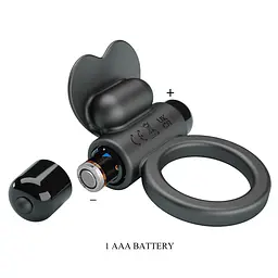 Віброкільце PRETTY LOVE VIBRANT PENIS RING DEBONAIRE Black, 10 vibration functions PRETTY LOVE BI-210316 99057 - мініатюра 5
