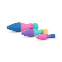 Набір анальних пробок PMV20 Koda Butt Plug Set 3 шт. (райдужний) - мініатюра 3