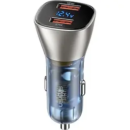 Автомобільний зарядний пристрій Usams US-CC154 C29 Dual Ports Digital Display 45W 5A light gold