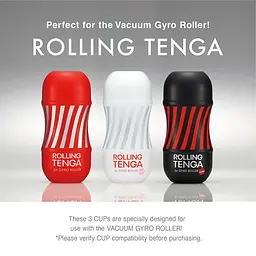 Автоматичний мастурбатор Tenga Vacuum Gyro Roller, ротація та вакуум, сумісний з Tenga Cup - мініатюра 6