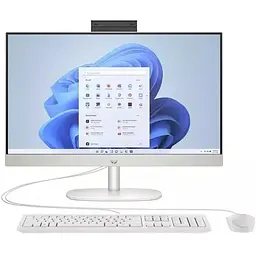 Комп'ютер персональний моноблок HP All-in-One 23.8" FHD IPS AG AMD R5-340 AI 16GB F512GB UMA WiFi кл+м Win11 білий